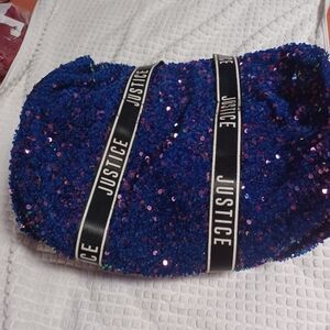 Justice Blue Sequin Bag